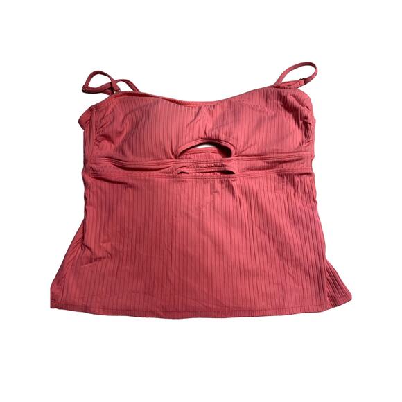 Time and Tru Peach Cut Out Tankini Adjustable Strap Size XL Swimsuit Womens - Picture 1 of 6